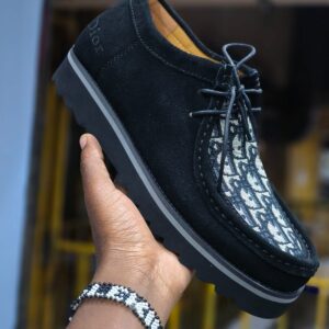 Clarks Wallabee Custom Dior Oblique Black Suede - Best shoes for men in Kenya Kicks Plug